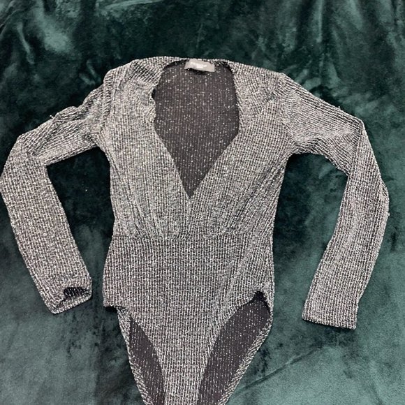 Black Sparkly Bodysuit - Picture 1 of 3
